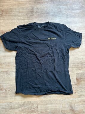 Columbia Men's Black Logo Short-Sleeve Tee